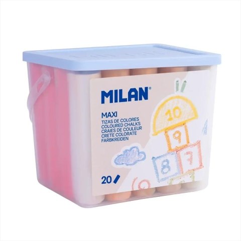 Kreda MAXI 20 kolorów w wiaderku MILAN