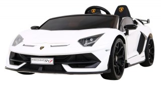 Lamborghini SVJ DRIFT dla 2 dzieci Biały + Funkcja driftu + Pilot