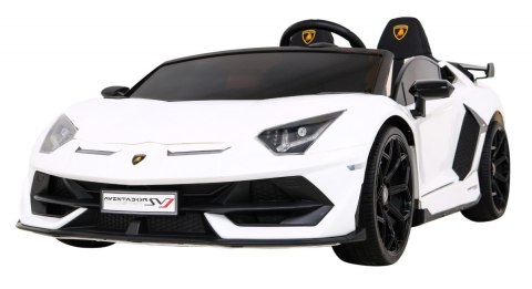 Lamborghini SVJ DRIFT dla 2 dzieci Biały + Funkcja driftu + Pilot