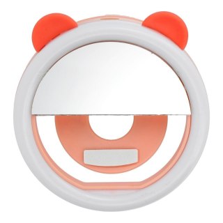 Lampa LED Ring do selfie na telefon RK12 pomarańcz miś