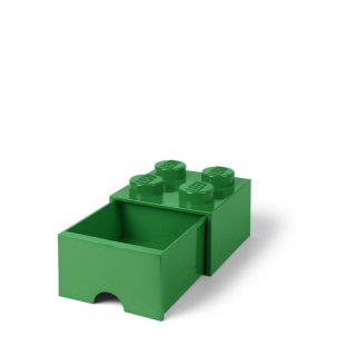 LEGO(R) pojemnik klocek z szufladą czwórka zielony