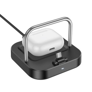 Ładowarka biurkowa Hoco 2w1 USB C PD QC 3A 30W + ładowanie bezprzewodowe 5W CQ16B czarna