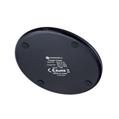 Ładowarka indukcyjna Forcell F-Energy Qi QC 15W + kabel USB C do USB A czarna