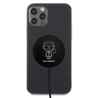 Ładowarka indukcyujna Karl Lagerfeld zgodna z MagSafe 15W KLCBMSIKBK czarna