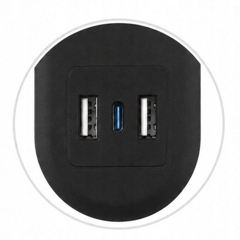 Listwa zasilająca 4 gniazda + 2 x USB A + USB C Art FU810 1,5 m czarna