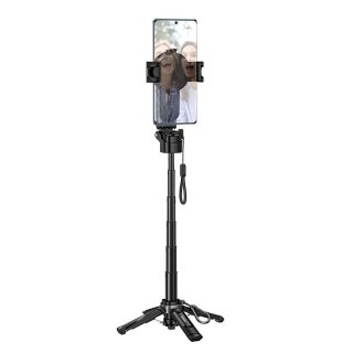 Live stand Hoco z magnetycznym oraz uniwersalnym mocowaniem z pilotem bezprzewodowym K27 PRO czarny
