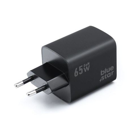 Ładowarka sieciowa do telefonu Blue Star GaN 2 x USB C + USB A QC4.0 PD 4A 65W VT-43 czarna