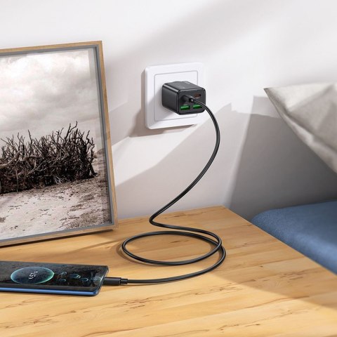 Ładowarka sieciowa do telefonu Hoco 2 x USB C + 2 x USB A QC3.0 PD 3A 20W N55 czarna