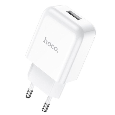 Ładowarka sieciowa do telefonu Hoco USB A 2A 10W + kabel USB A do USB C N2 biała