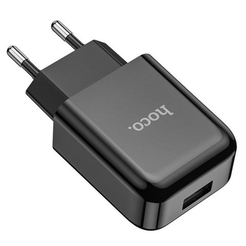 Ładowarka sieciowa do telefonu Hoco USB A 2A 10W + kabel USB A do USB C N2 czarna
