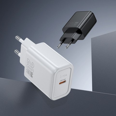 Ładowarka sieciowa do telefonu Hoco USB C QC PD 20W N60 czarna
