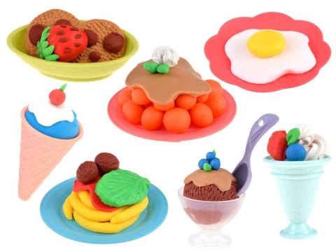 Masa plastyczna x8 ZESTAW CUKIERNIA foremki do ciasta + sztućce ZA5195