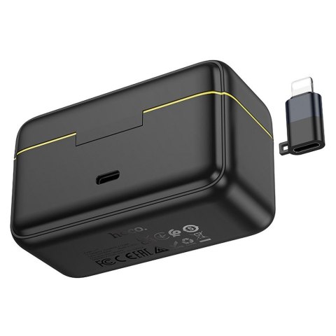 Mikrofon krawatowy bezprzewodowy Lightning / USB C Hoco 2 szt L17 czarny