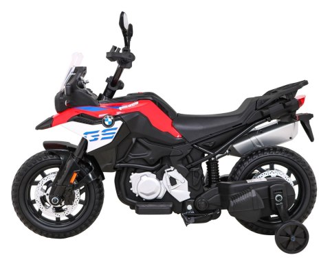 Motor BMW F850 GS na akumulator dla dzieci Czerwony + Kółka pomocnicze + Audio LED + Wolny Start + EVA