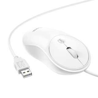 Myszka przewodowa Hoco USB A 1600 dpi GM13 biała