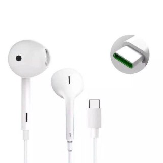 Oryginalne Słuchawki przewodowe doszune USB C Oppo MH147 bulk białe