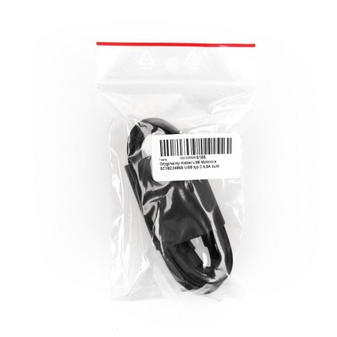 Oryginalny Kabel USB C do USB C Motorola 6,5A 1 m SC18D24968 bulk czarny