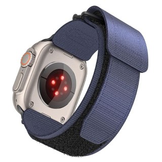 Pasek do Apple Watch Forcell F-Design FA05 rzep nylon 42 / 44 / 45 / 49 mm niebieski