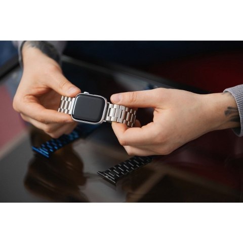 Pasek do Apple Watch Forcell F-Design FA10 zatrzask stal 38 / 40 / 41 mm srebrny