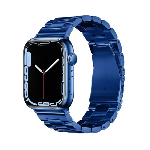 Pasek do Apple Watch Forcell F-Design FA10 zatrzask stal 42 / 44 / 45 / 49 mm niebieski