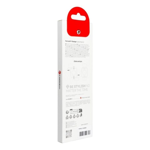 Pasek do Apple Watch Forcell F-Design FA10 zatrzask stal 42 / 44 / 45 / 49 mm srebrny
