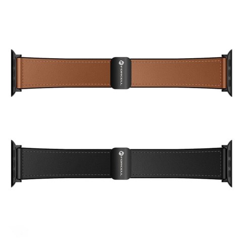 Pasek do Apple Watch Forcell F-Design FA21 magnetyczny skóra ekologiczna 38 / 40 / 41 mm brązowy