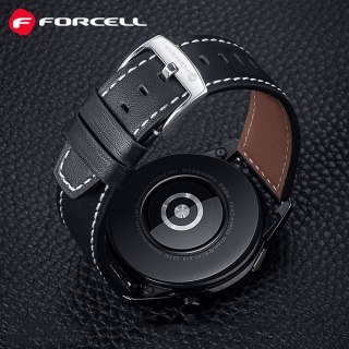 Pasek do Samsung Galaxy Watch Forcell F-Design FS21 dziurki skóra ekologiczna 20 mm brązowy