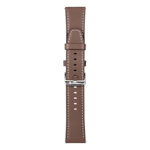 Pasek do Samsung Galaxy Watch Forcell F-Design FS21 dziurki skóra ekologiczna 20 mm brązowy
