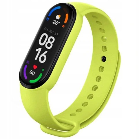 Pasek silikonowy do XIAOMI Mi Band 5 / 6 / 7 zielony (05)