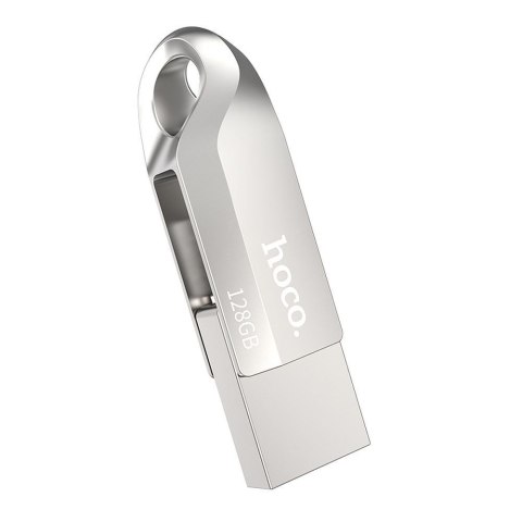 Pendrive 128GB USB 3.0 (USB A + USB C) Hoco UD8 nikiel