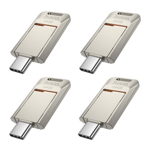 Pendrive 128GB USB 3.0 (USB C) Hoco UD17 nikiel