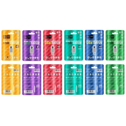 Pendrive 8GB USB 2.0 (USB A) Hoco mini UD9 srebrny