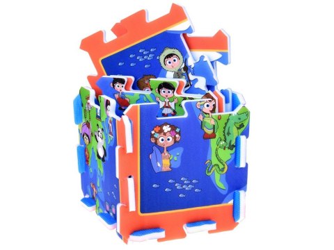 Piankowe puzzle Dzieci Świata mata do zabawy 93x93cm ZA3149