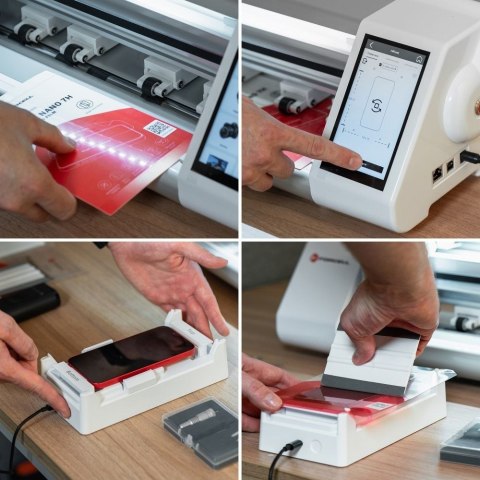 Ploter 2 generacji do folii Forcell na ekrany LCD + aplikator biały