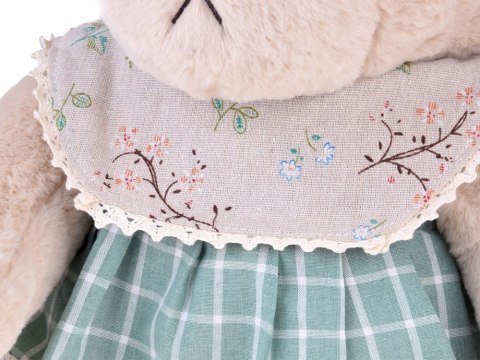 Pluszowy MIŚ - beżowa Zosia 58cm w zielonej VINTAGE sukience ZA5923 D