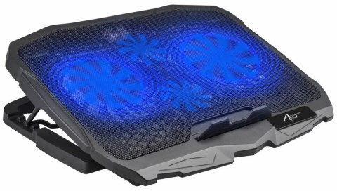 Podstawka chłodząca pod laptop ART P4 2 x USB A LED czarna