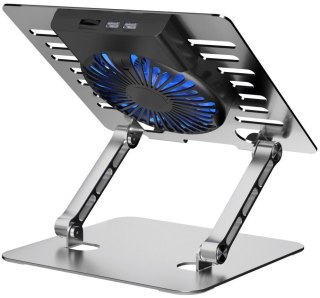 Podstawka chłodząca pod laptop regulowana ART P12 1 x USB A LED aluminiowa