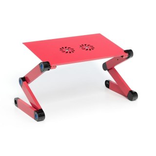 Podstawka pod laptop uniwersalna regulowana + chłodzenie YL-803 czerwona