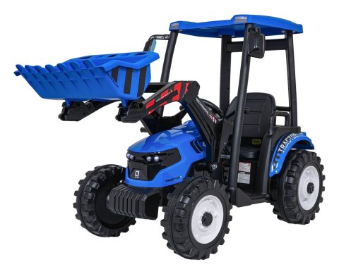Pojazd MEGA Traktor D68 Z Przyczepką Niebieski