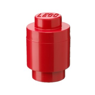 Pojemnik klocek LEGO(R) okrągły czerwony