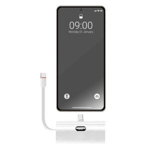 Powerbank Forcell F-Energy Power Plug F5K3 PD 20W 5000 mAh z wbudowanym złączem USB C biały