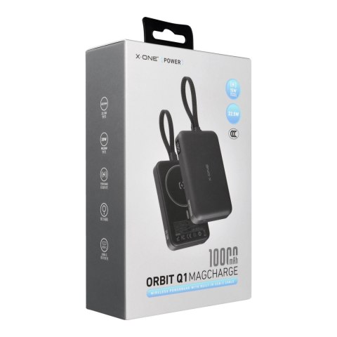 Powerbank X-ONE Orbit Magcharge kompatybilny z MagSafe 10000mAh - czarny