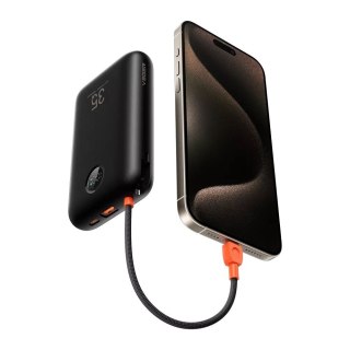 Powerbank Veger K2 (W2068) PD QC3.0 35W 20000 mAh z wbudowanymi kablami Typ C / Lightning czarny