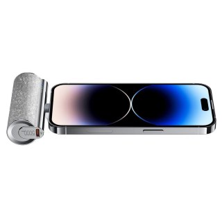 Powerbank Veger PlugOn (W0573) PD QC3.0 2,4A 12W 5000 mAh z wbudowanym złączem USB C srebrny
