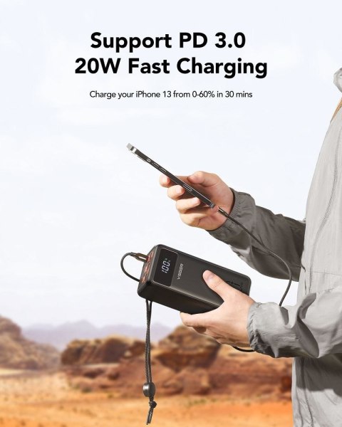 Powerbank Veger Tank Lite (W5001) PD QC3.0 5A 22,5W 50000 mAh czarny