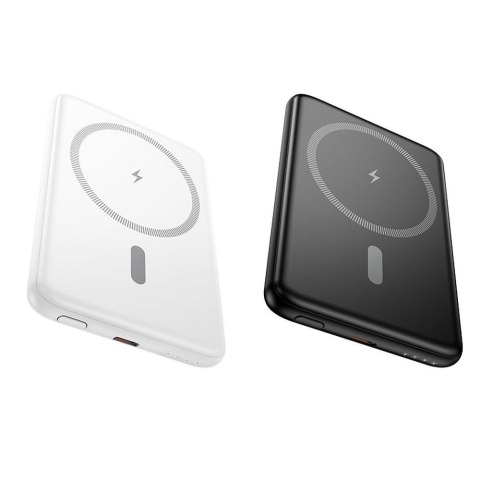 Powerbank zgodny z MagSafe Hoco 5000 mAh QC PD 2A 20W ultra-cienki J140A biały