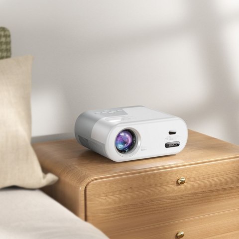 Projektor HD Ready Hoco z systemem Android Wi-Fi Bluetooth 720P DT2 biały
