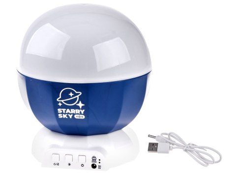 Projektor RBG + lampka 2w1 WYŚWIETLACZ I MUZYKA 3x wzory i 2x tryby ZA4700