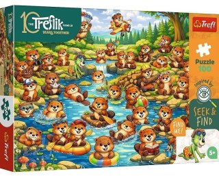 Puzzle 100 Bobry w akcji TREFL