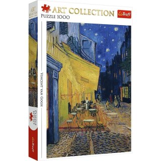Puzzle 1000 Taras kawiarni w nocy TREFL